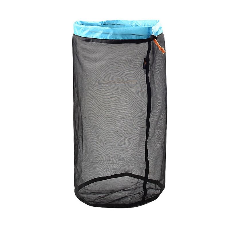 Mesh Compression Bag Sundry Bag, Size:  XL (Black Blue)