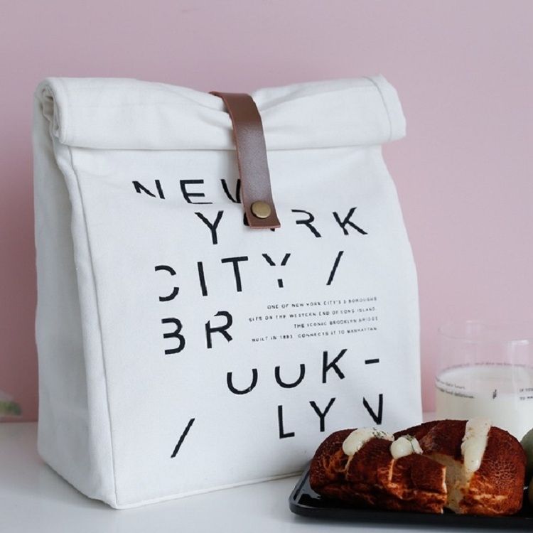 Simple Letter Lunch Box Insulation Picnic Bag
