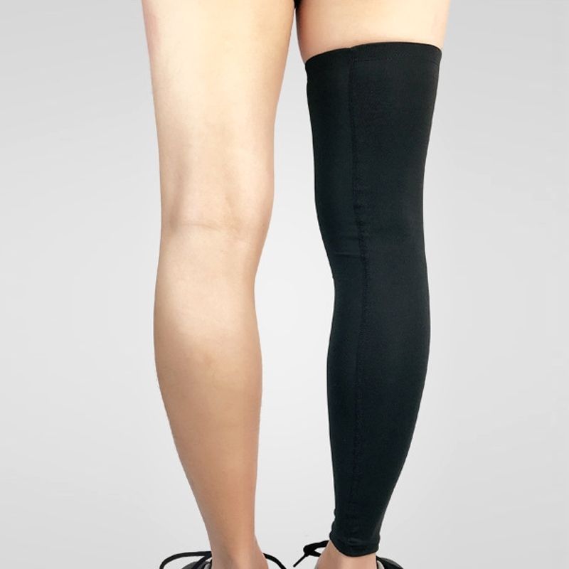 Professional Outdoor Sports Basketball Football Knee Pads Warm Compression Leg Protectors(Black Size: XL)