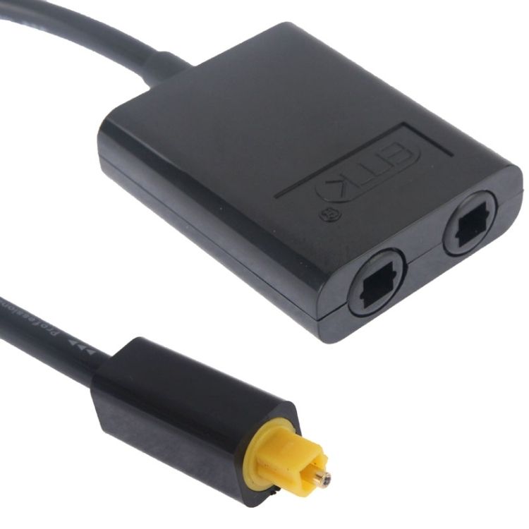 Digital Toslink Optical Fiber Audio Splitter 1 To 2 Cable Ad