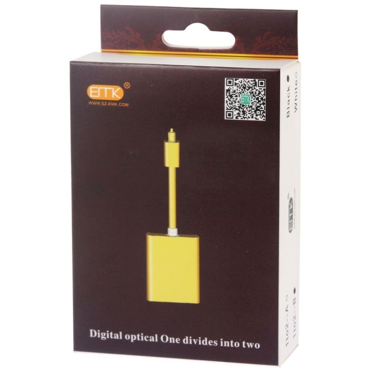 Digital Toslink Optical Fiber Audio Splitter 1 To 2 Cable Ad