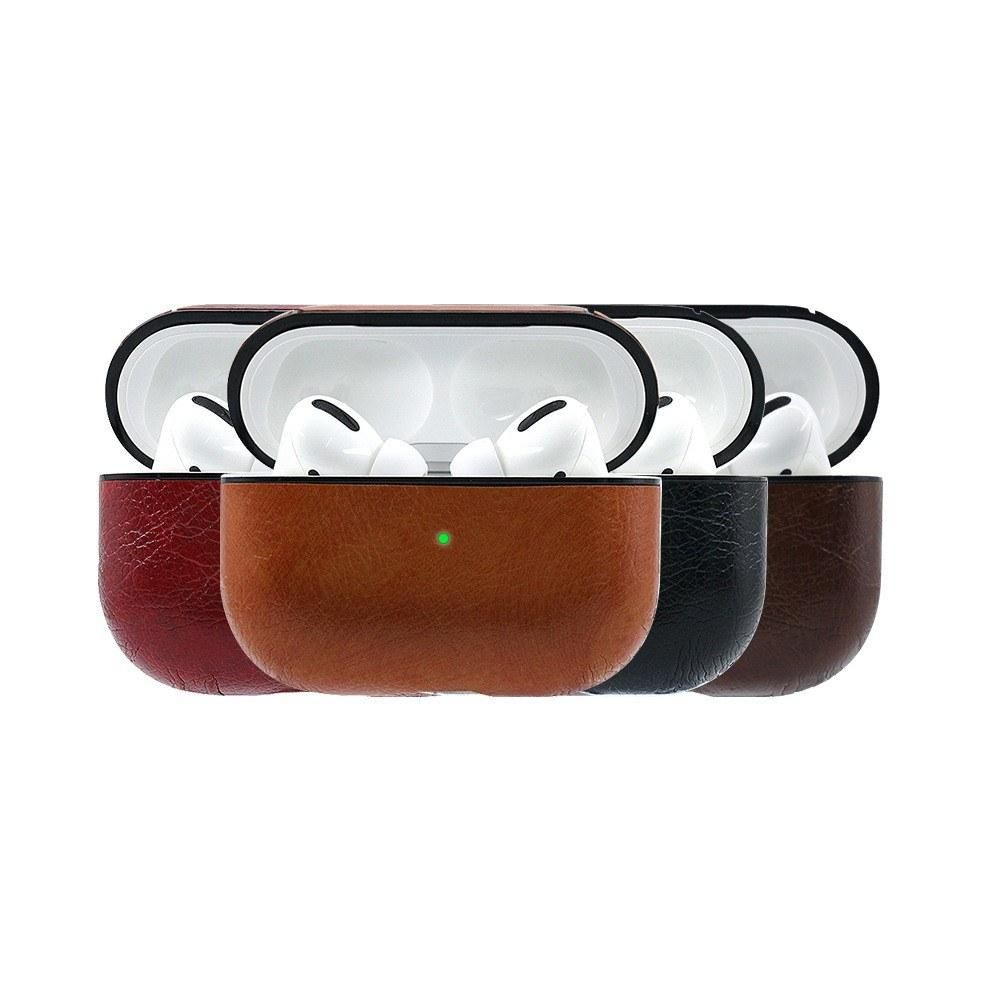 Leather Protective Case Cover Earphones Earbuds Headset Case Protection Cover Compatible with AirPods Pro