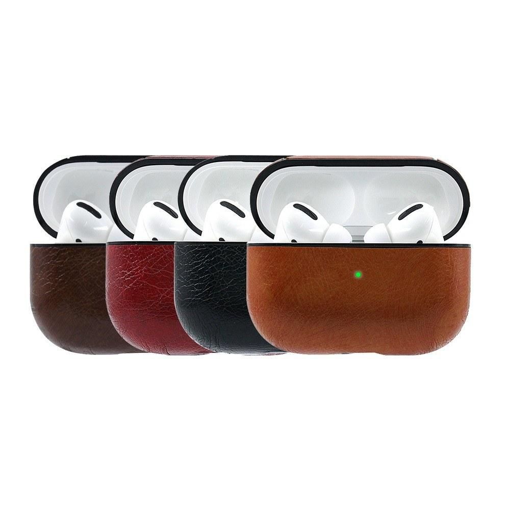 Leather Protective Case Cover Earphones Earbuds Headset Case Protection Cover Compatible with AirPods Pro