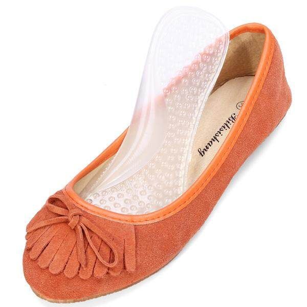 Women Men Transparent Shoes Pads Heel Cushion Insoles Transparent (white)