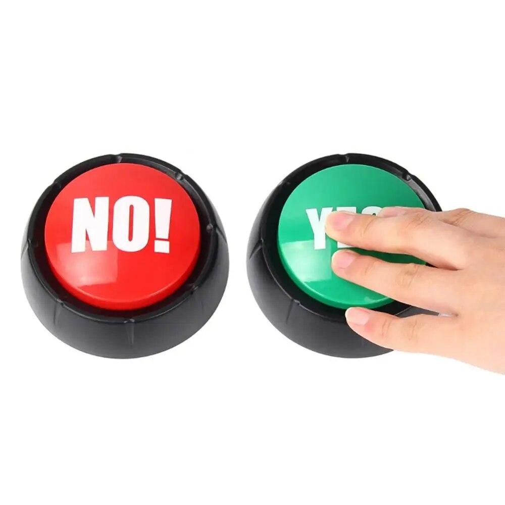 2Pcs Electronic Talking YES NO Sound Button Toy Event Party Supplies Brain Training Knowledge quiz competition supplie for kids