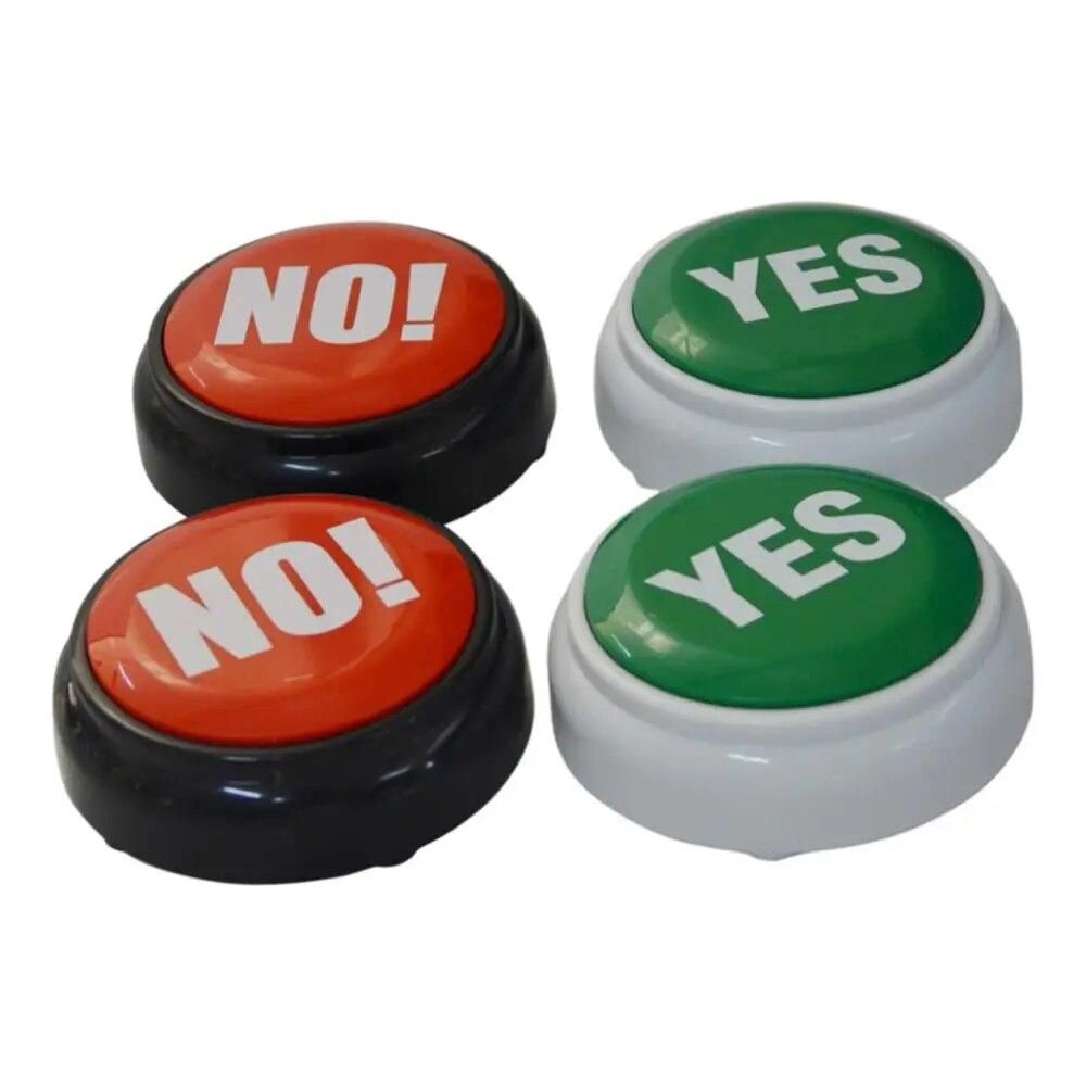 2Pcs Electronic Talking YES NO Sound Button Toy Event Party Supplies Brain Training Knowledge quiz competition supplie for kids