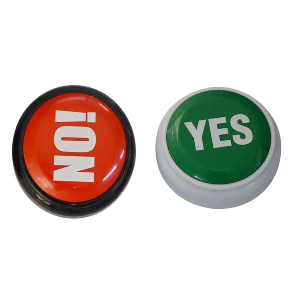 2Pcs Electronic Talking YES NO Sound Button Toy Event Party Supplies Brain Training Knowledge quiz competition supplie for kids
