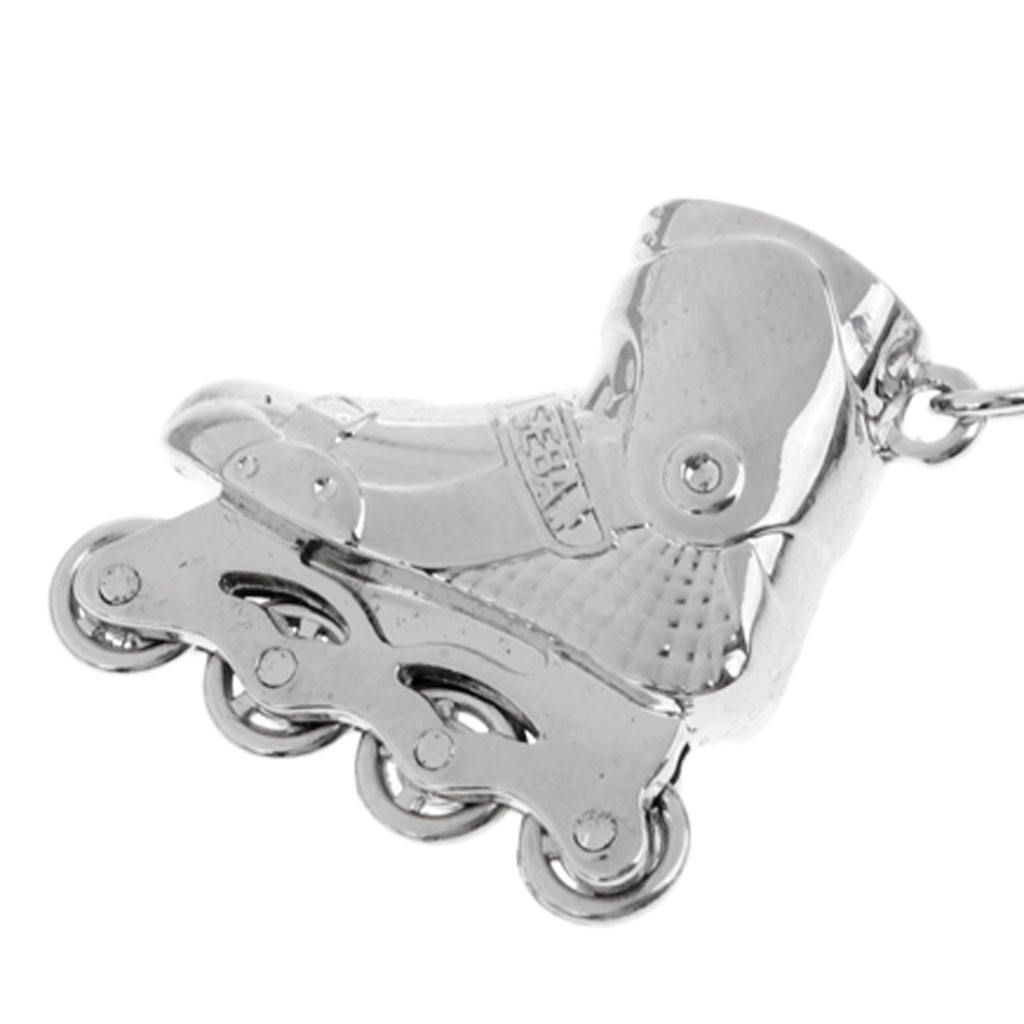 Roller Skates Keyring Keychain Key Buckle Pendant Bag Silver