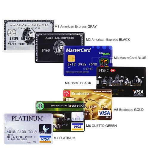TB Compact Credit Card USB Flash USB 2.0 Flash Stick Pen Drive Memory Stick