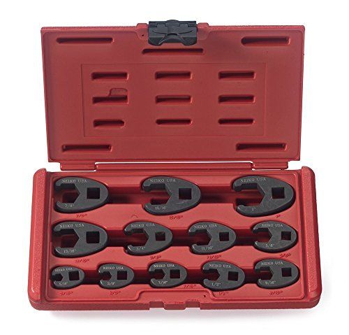 NEIKO 03323A Crowfoot Wrench Set 12 And 38 Drive 12 Piece SA