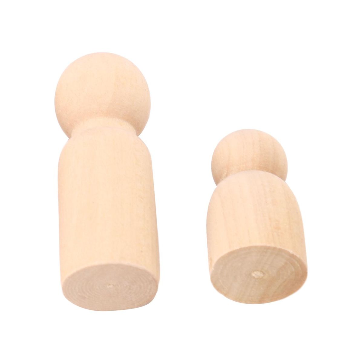 5Pcs Unfinished Wood Diy Art Craft Five People Wooden Peg