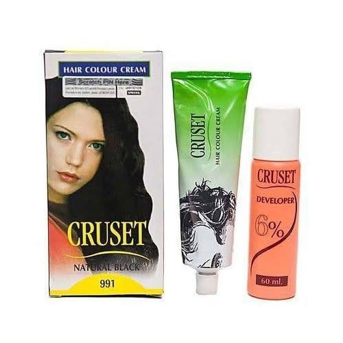 Cruset Natural Hair Dye - Black - 60ml