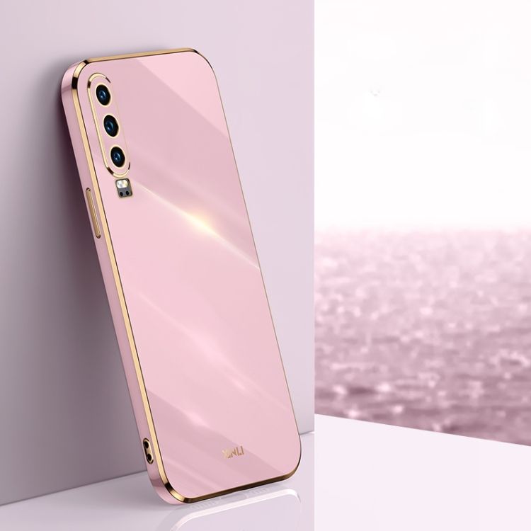For Huawei P30 6D Plating Gold Edge TPU Case