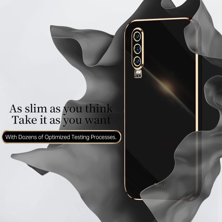 For Huawei P30 6D Plating Gold Edge TPU Case