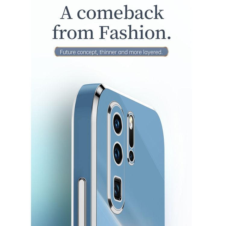 For Huawei P30 6D Plating Gold Edge TPU Case