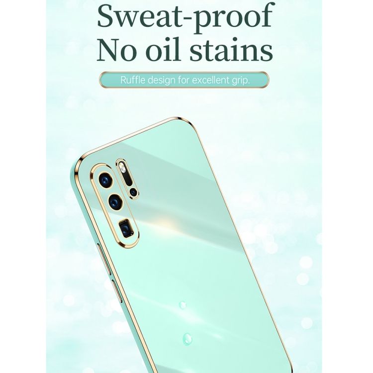 For Huawei P30 6D Plating Gold Edge TPU Case