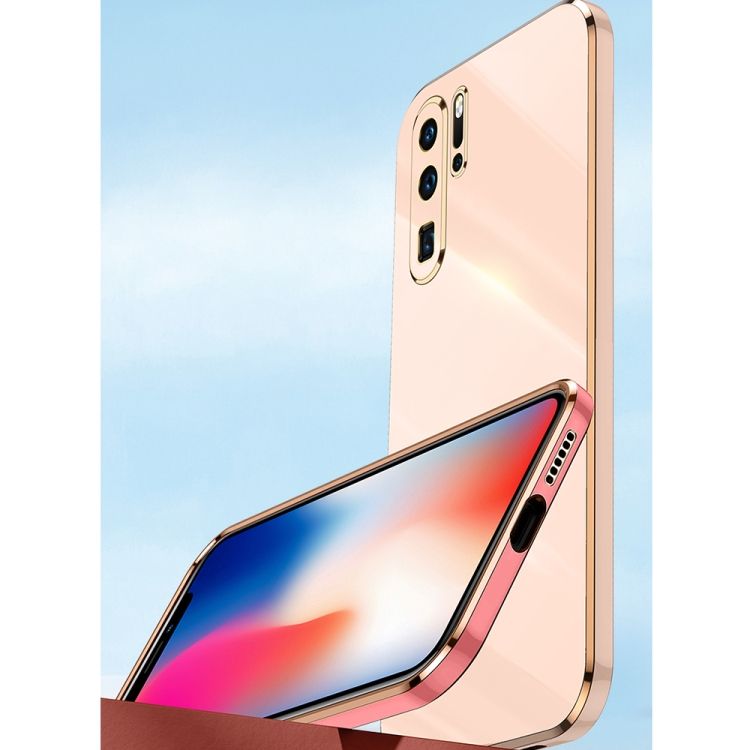 For Huawei P30 6D Plating Gold Edge TPU Case