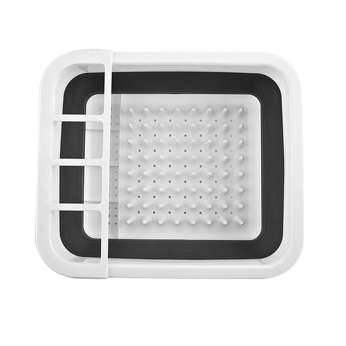 Kit Hen Shelf Folding D L Ra K Household Multifun Tional Dishes  Hopsti Ks And Tableware Storage Ra K-black+white