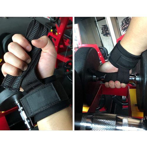 (Black-1Pair)1Pair Weight Lifting Straps With Wrist Support - Wrist Straps For Weightlifting -Superior Deadlift Straps & Workout Wrist Wraps MAA
