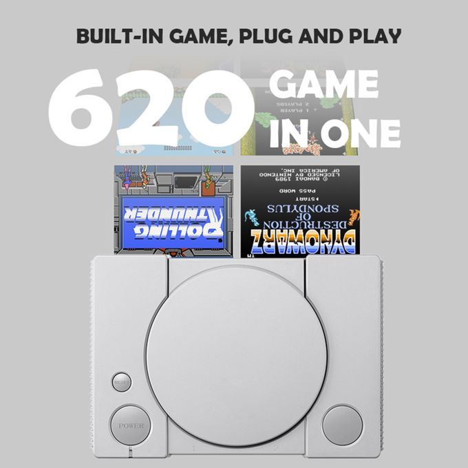 PS1 Mini Game Console Two Game Controllers AV Video Output
