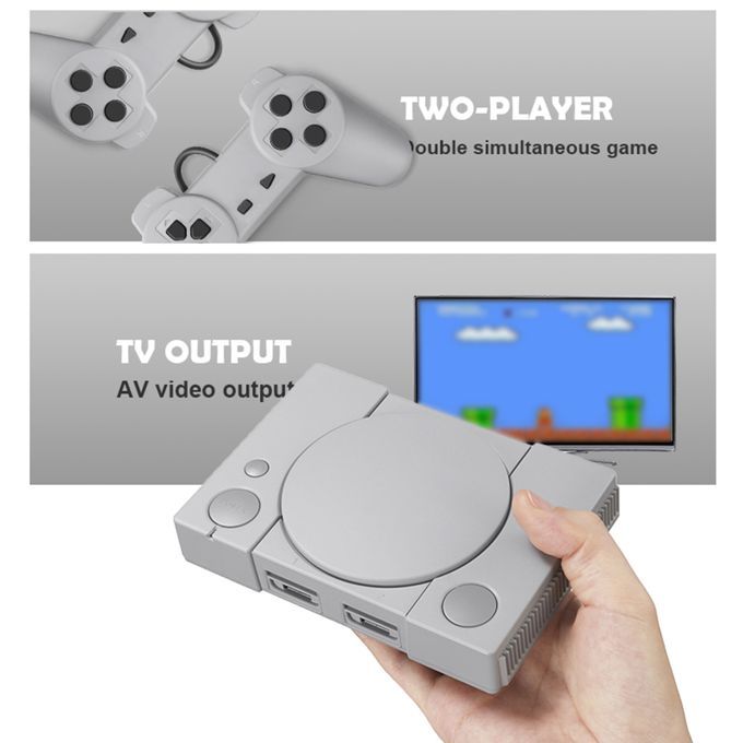 PS1 Mini Game Console Two Game Controllers AV Video Output