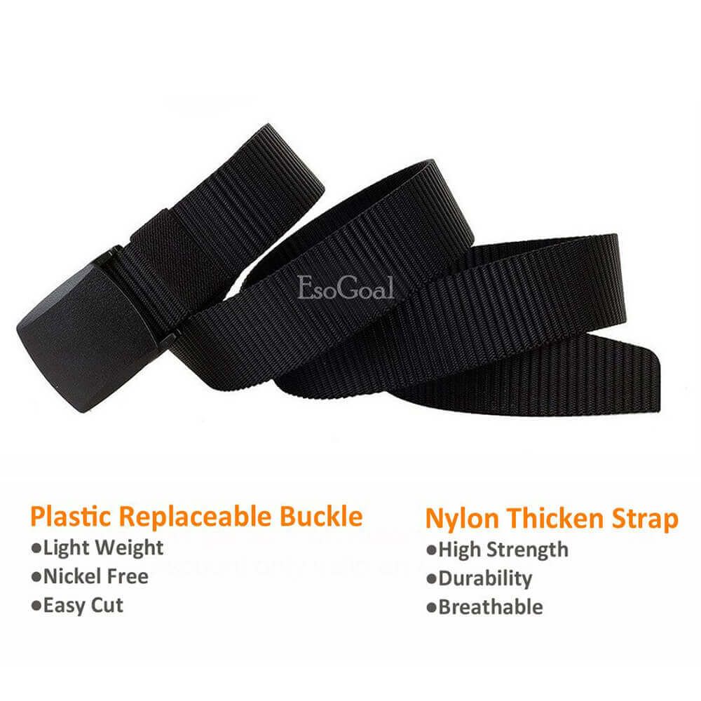 EsoGoal Fashion Nylon Canvas Men Belt Waist Belt