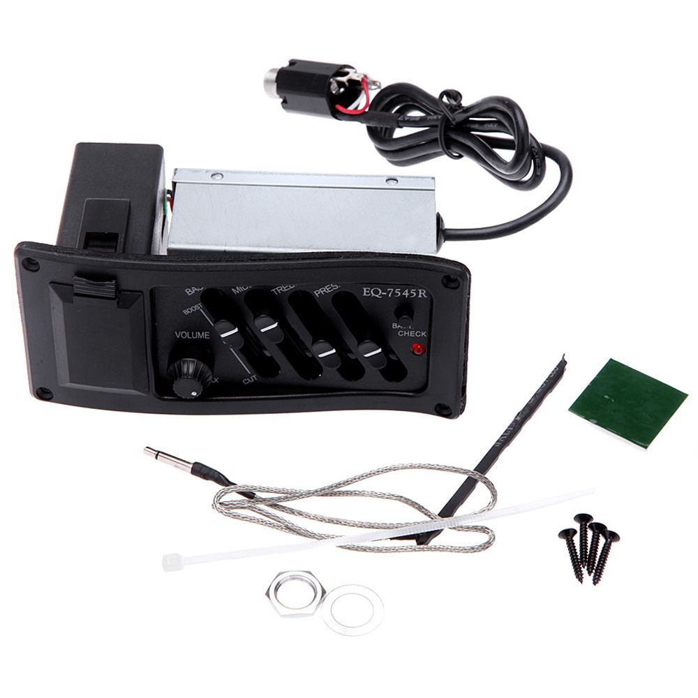 4-Band EQ Equalizer Piezo Pickup EQ-7545R Pre-Amp Acoustic