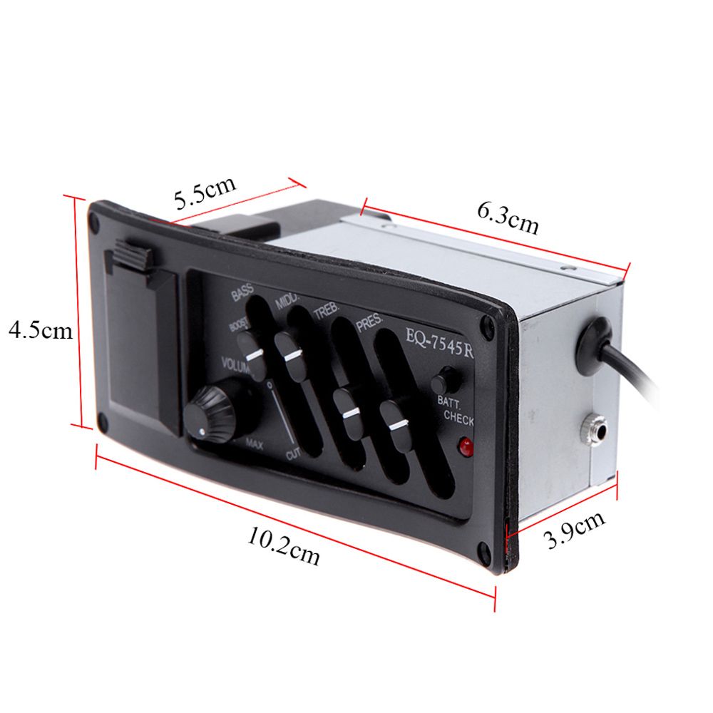 4-Band EQ Equalizer Piezo Pickup EQ-7545R Pre-Amp Acoustic