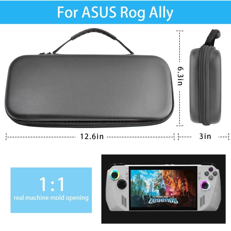For ASUS ROG Ally Game Console Handbag Clutch Bag(Black)
