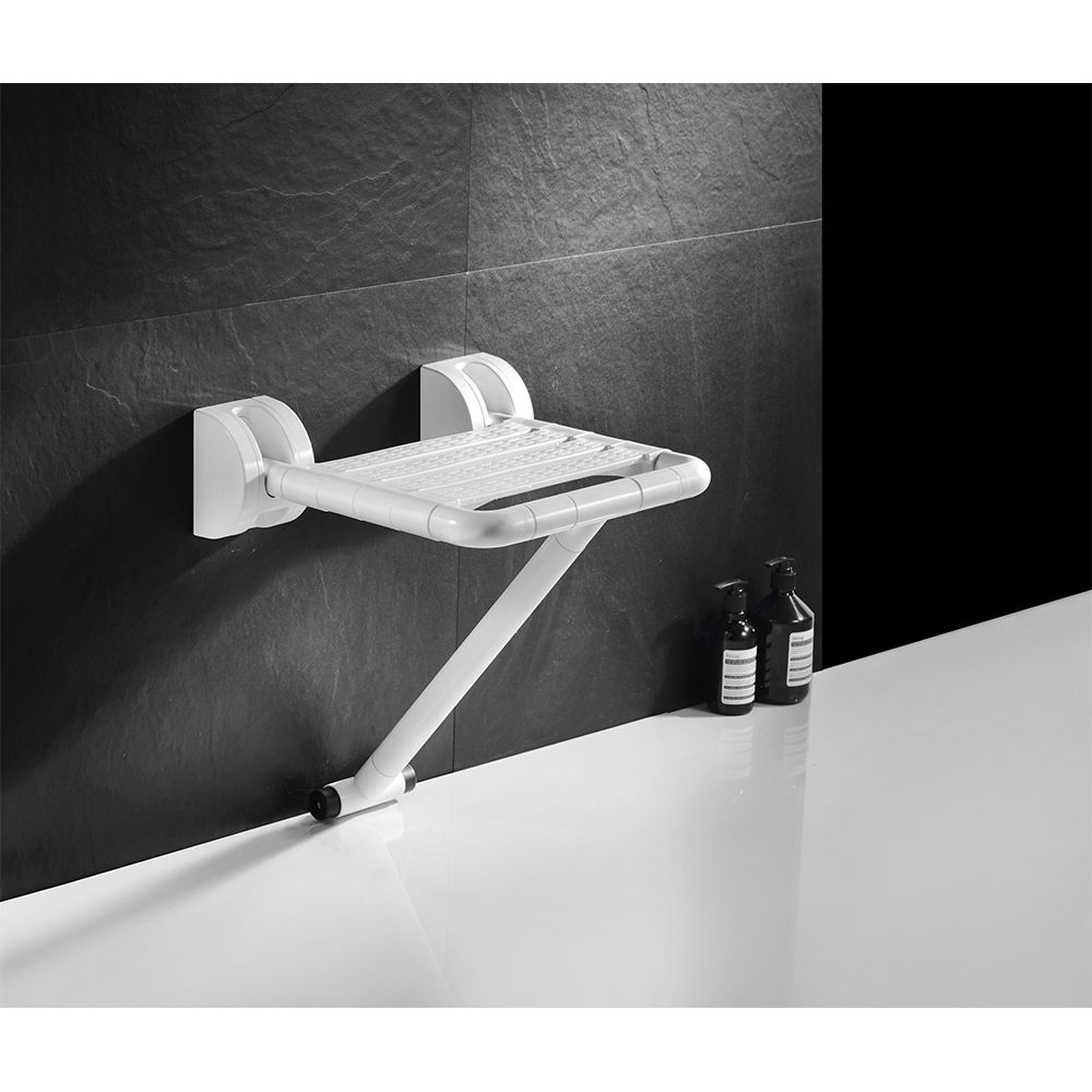 Wall Mounted Bathroom Foldable Stool 330 Lbs Bearing Weight