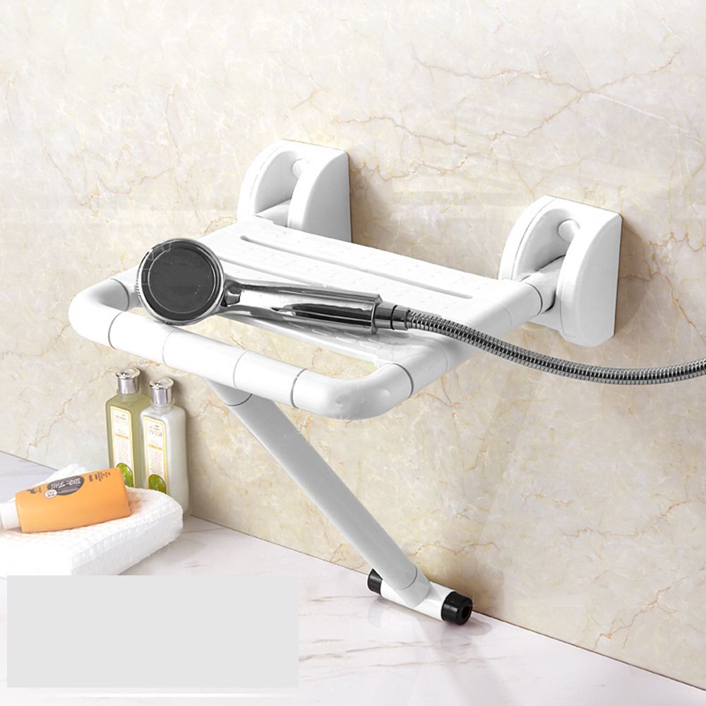 Wall Mounted Bathroom Foldable Stool 330 Lbs Bearing Weight