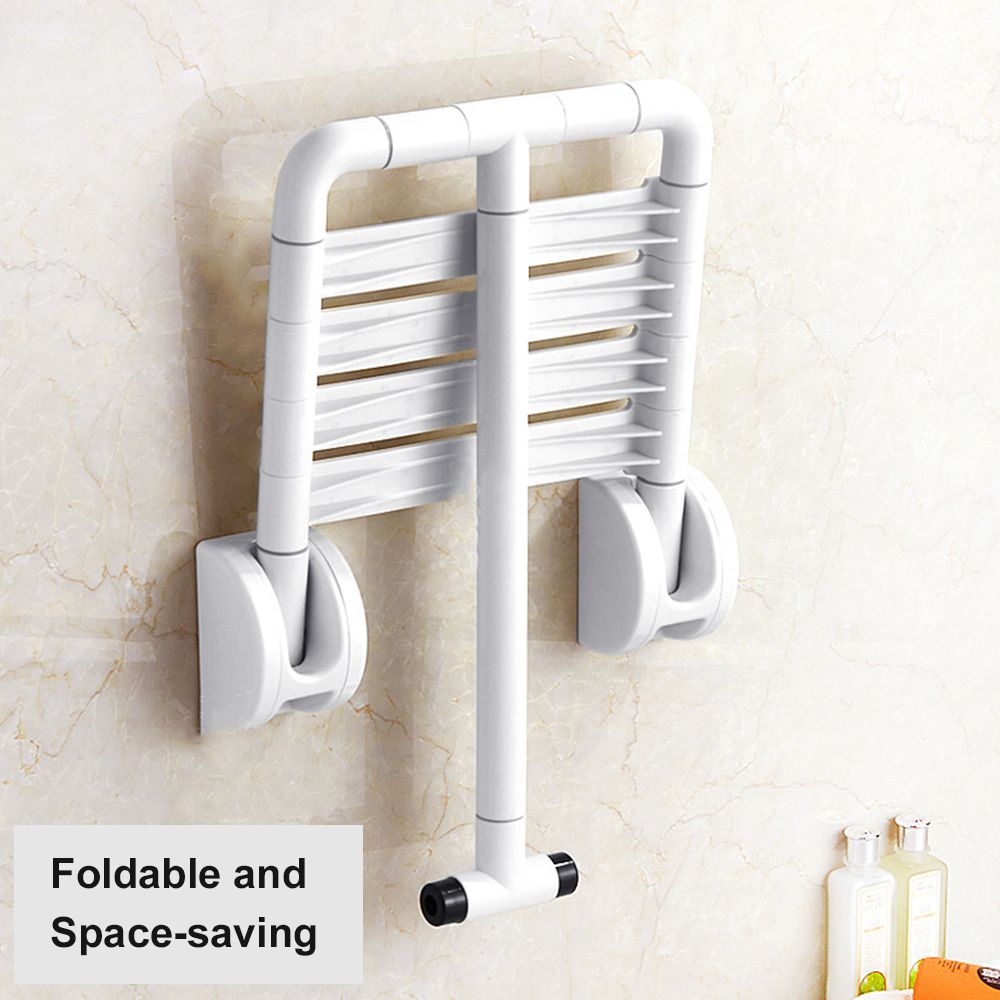 Wall Mounted Bathroom Foldable Stool 330 Lbs Bearing Weight