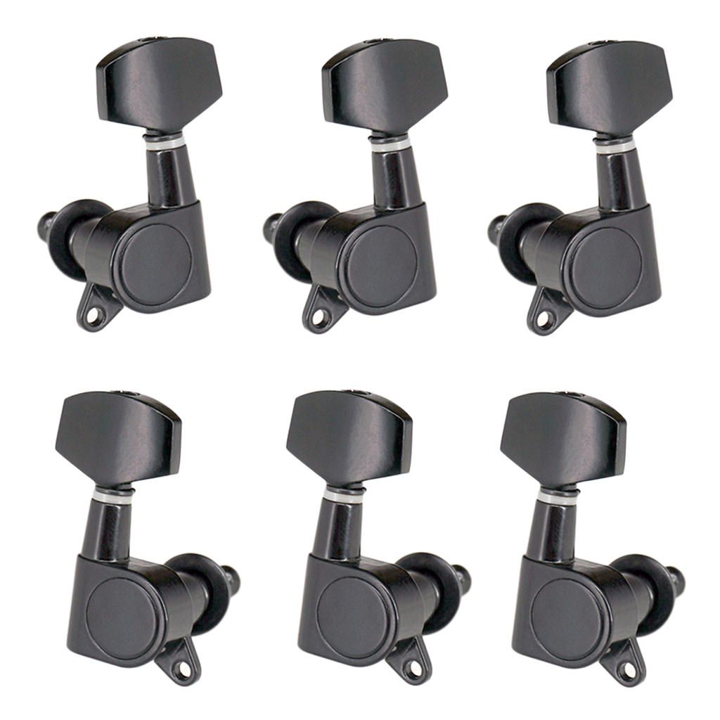 Black 3R 3L Closed Guitar Key Tuner Machine Head For Acoustic Electric