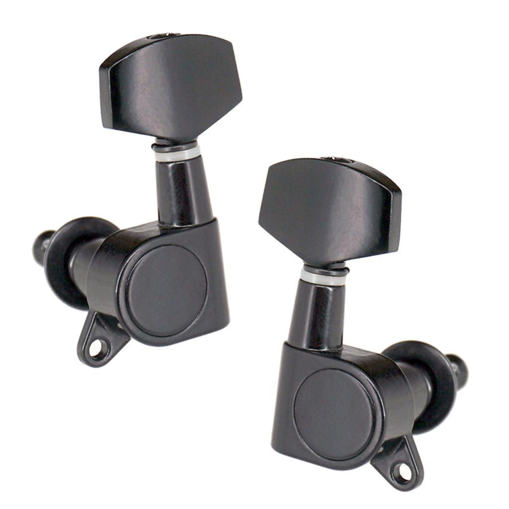 Black 3R 3L Closed Guitar Key Tuner Machine Head For Acoustic Electric