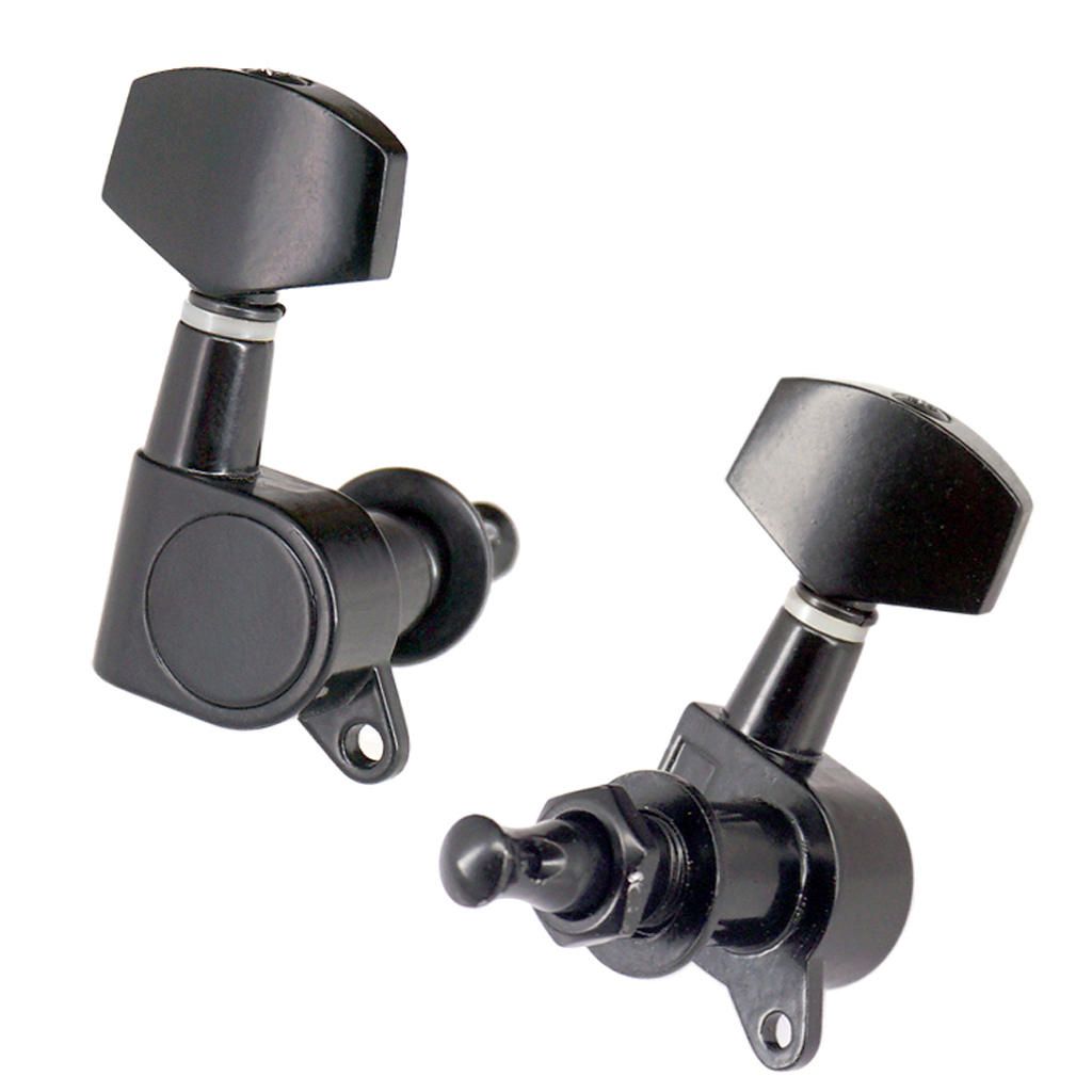 Black 3R 3L Closed Guitar Key Tuner Machine Head For Acoustic Electric