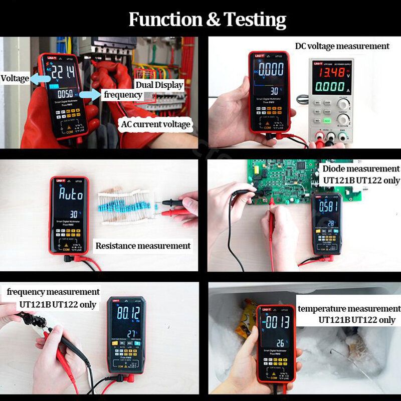 UNI-T UT121 UT122 Smart Professional Digital Multimeter Dual