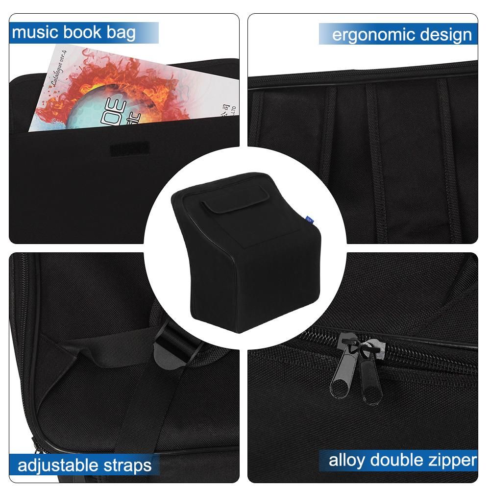 Accordion Gig Bag Piano Accordion Case Keyboard Instrument Accessories Gig Bags for 48/80/96/120 Bass Piano Accordions Black
