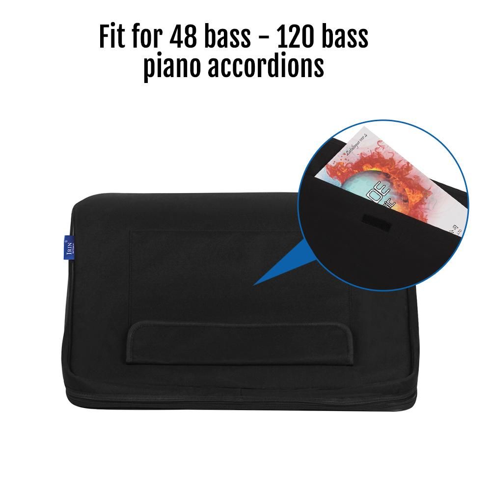Accordion Gig Bag Piano Accordion Case Keyboard Instrument Accessories Gig Bags for 48/80/96/120 Bass Piano Accordions Black