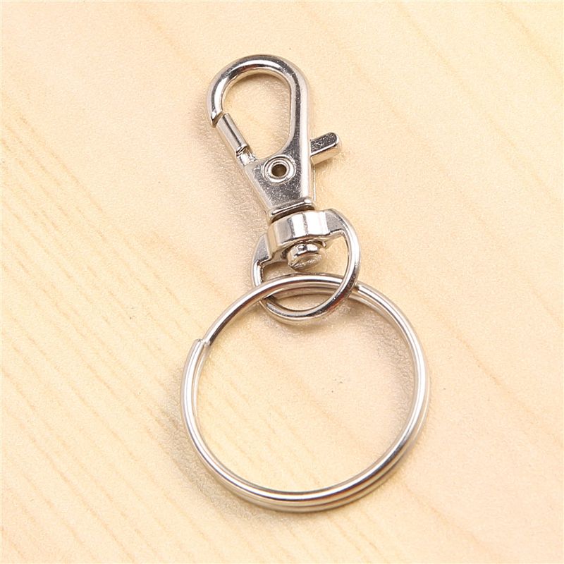 120 Rotating Snap Hooks with Key Ring, Metal Lobster Claw
