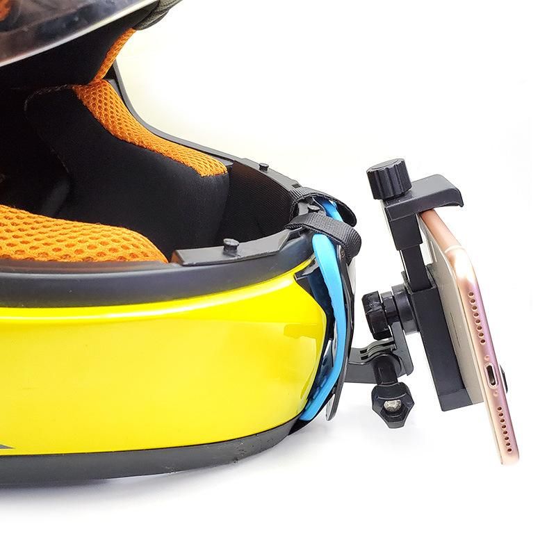 Gopro9MAX camera motorcycle helmet helmet chin mobile phone bracket mountain dog hero8765 accessories Black TUYU Chin with Phone Clip Set