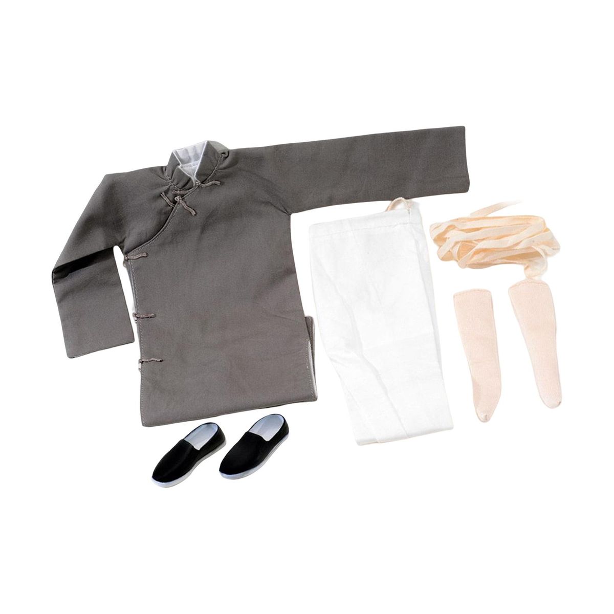 1/6 Scale Chinese Kung Fu Outfit Costume Shoes Durable Pants For Role