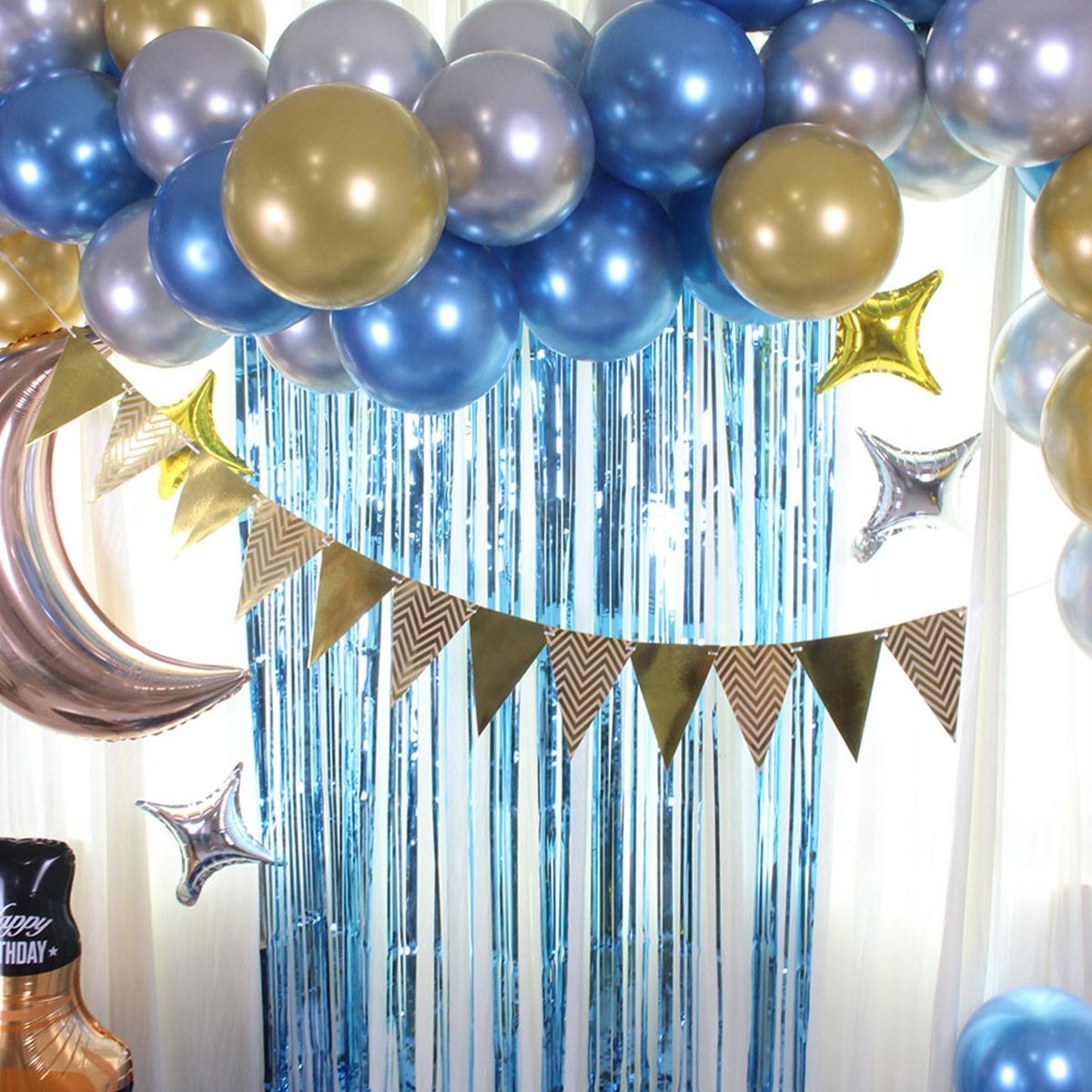 87PCS Balloons Kit Birthday Party Decoration Blue Balloon