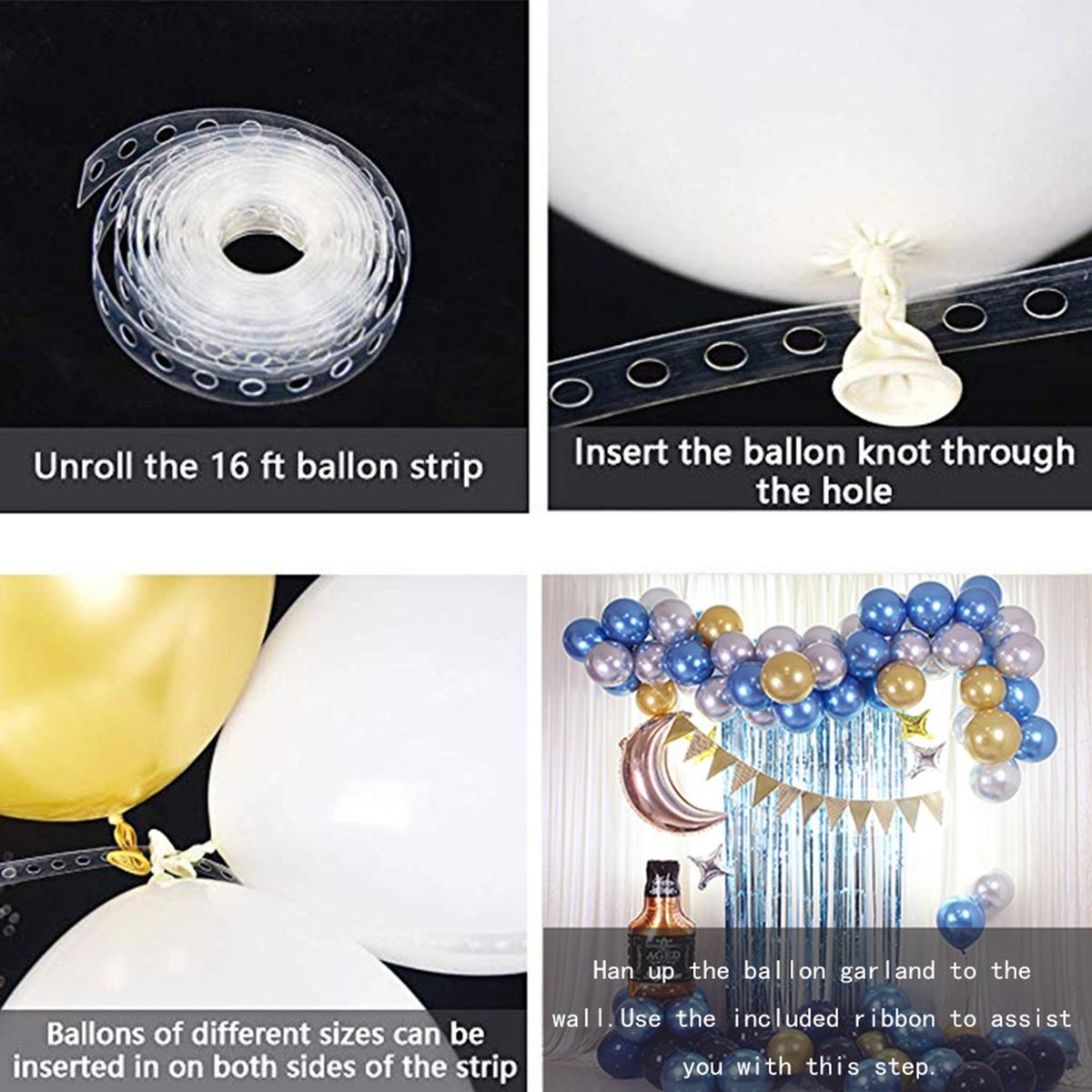 87PCS Balloons Kit Birthday Party Decoration Blue Balloon