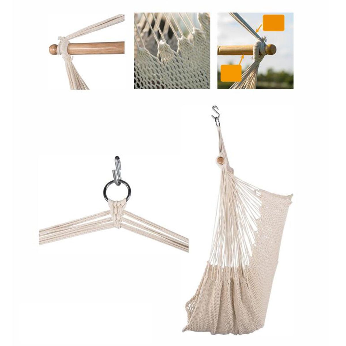 Outdoor Hammock Breathable 90cmx146cm Swing For Indoor