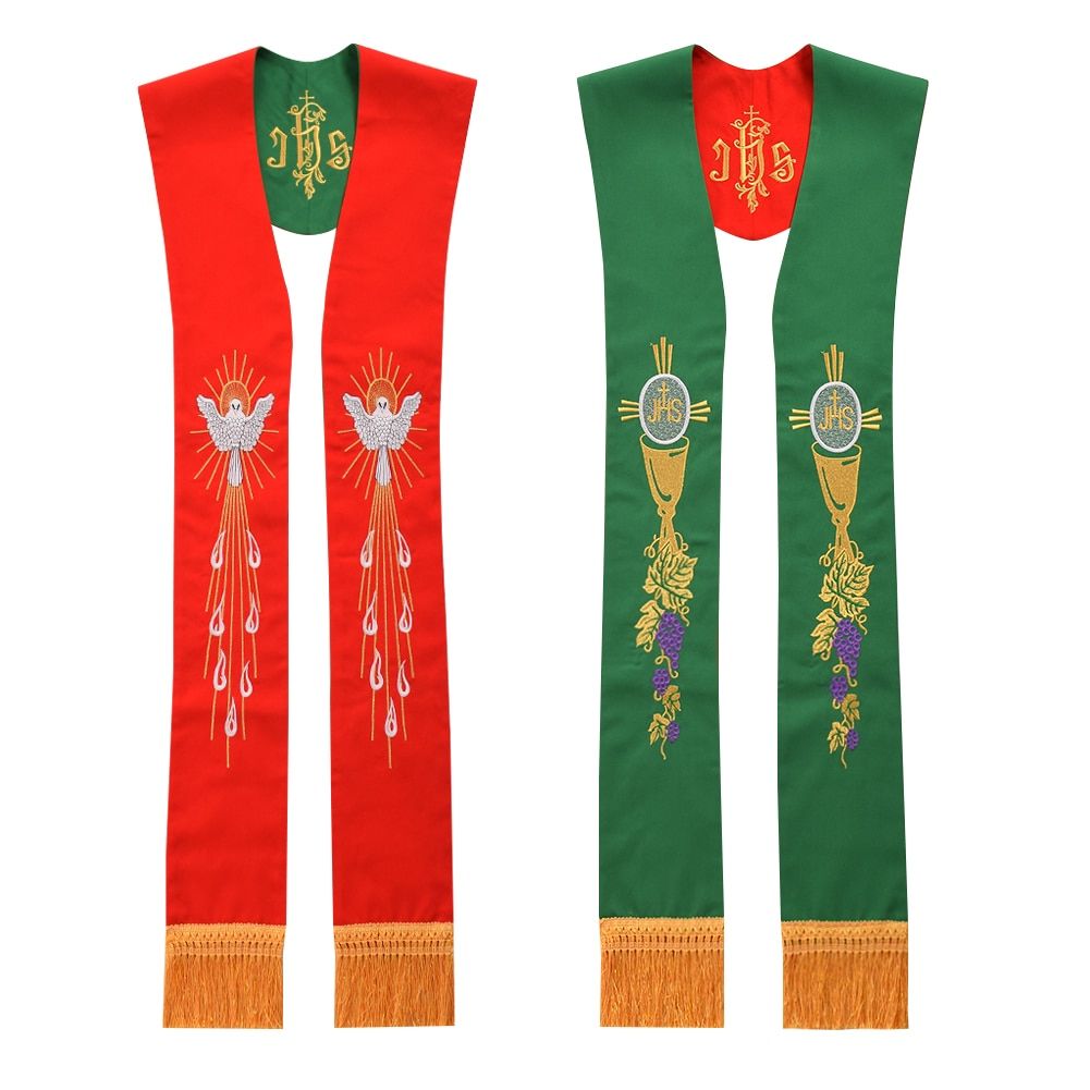 Anglican Priest Stole Clergy Double Sided Uni Adults Catholic MPastor Liturgical-JD4