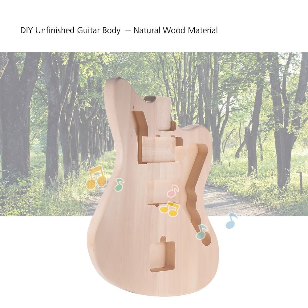 MZB-T DIY Electric Guitar Unfinished Body Guitar Barrel Blank Basswood Guitar Body