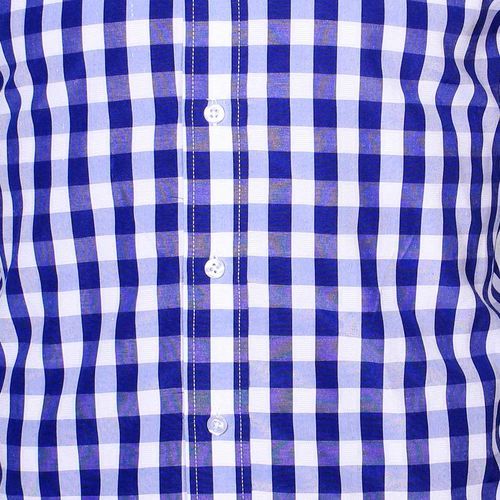 Men's Unique Long Sleeve Shirt - White And Blue