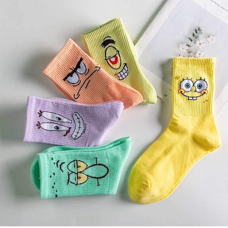 Spongebob Socks Ladies Socks European And American Cartoon