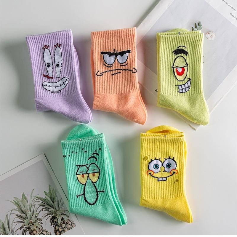 Spongebob Socks Ladies Socks European And American Cartoon