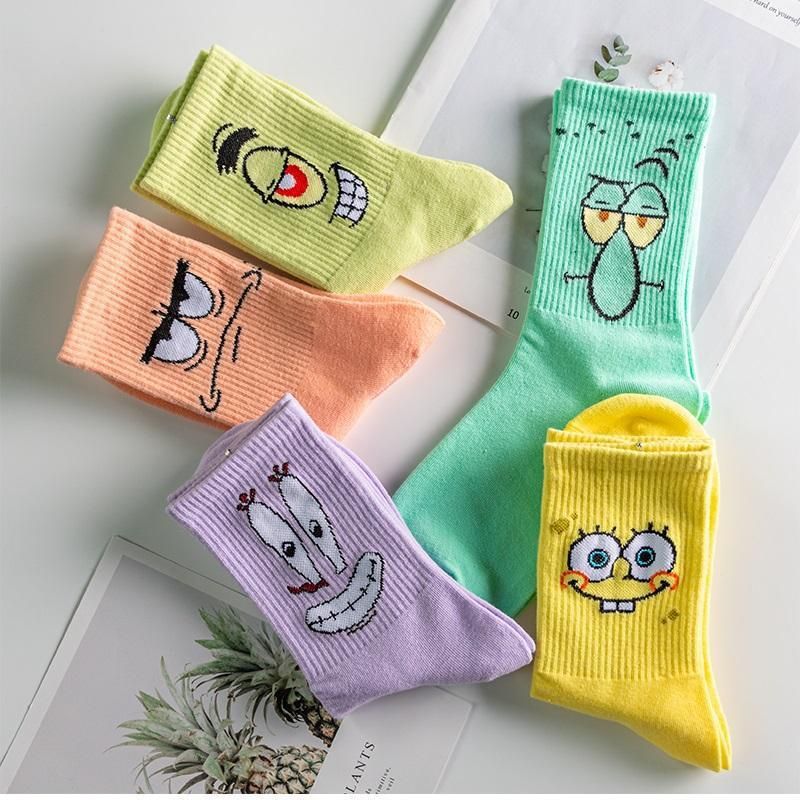 Spongebob Socks Ladies Socks European And American Cartoon